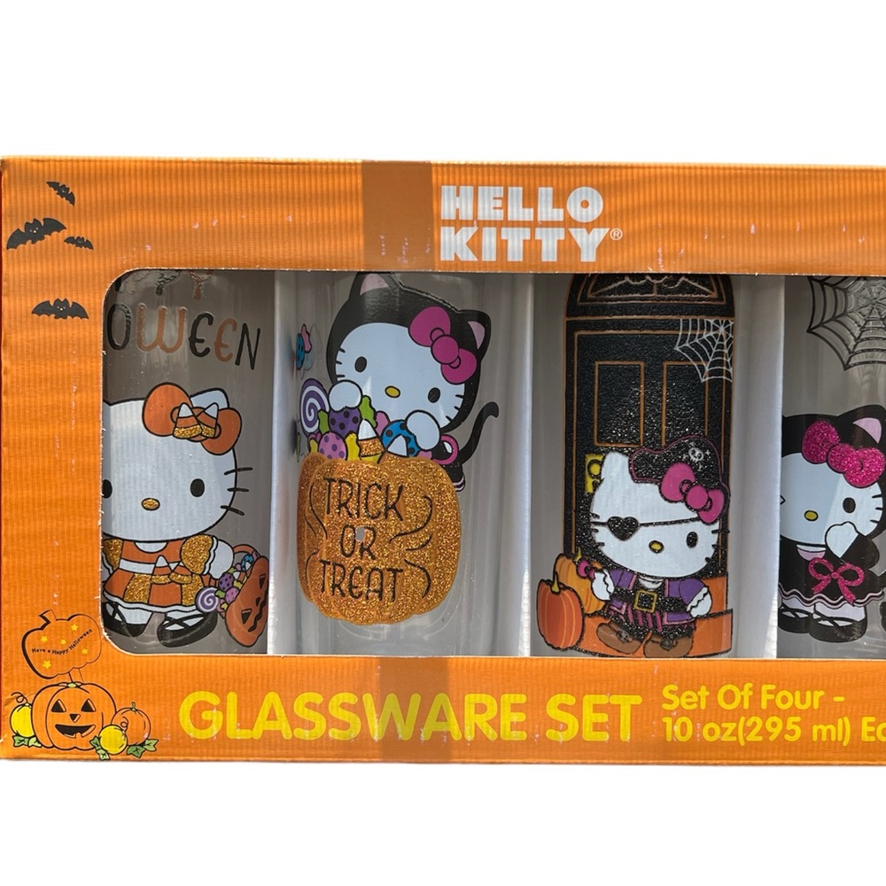 Hello Kitty Halloween Glass Cups - Picture 2 of 4